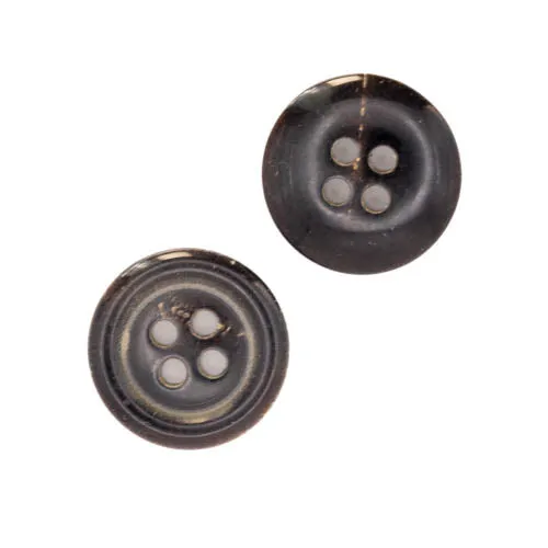 Hornknopf Braun 4-Loch – HK-101-BRAUN