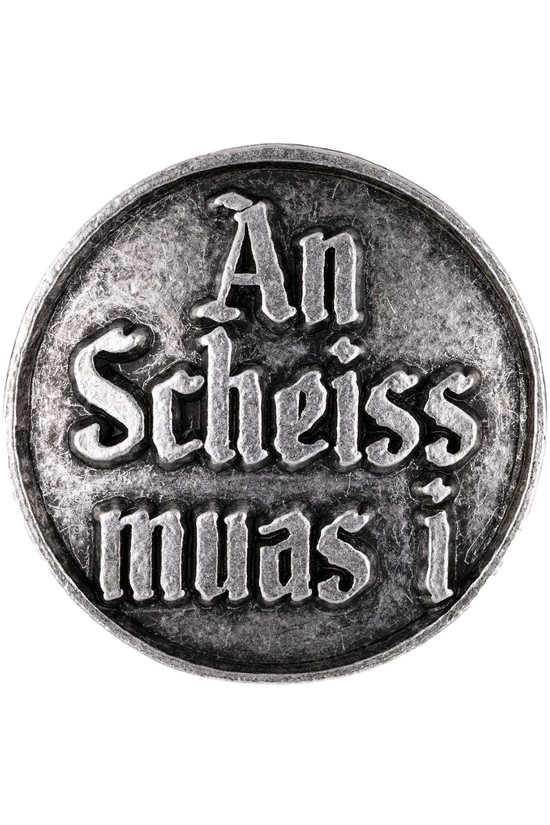 Trachten-Anstecker mit Spruch