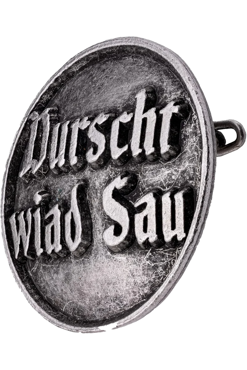 Trachten-Anstecker mit Spruch