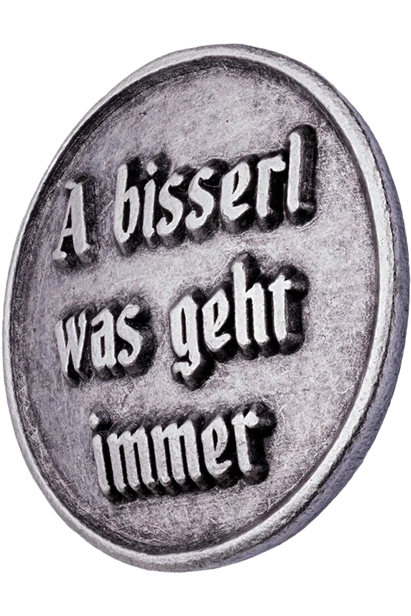 Trachten-Anstecker mit Spruch