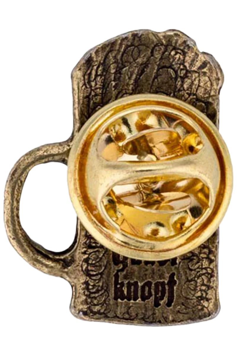 Trachten-Anstecker Bierkrug mit Schaumkrone