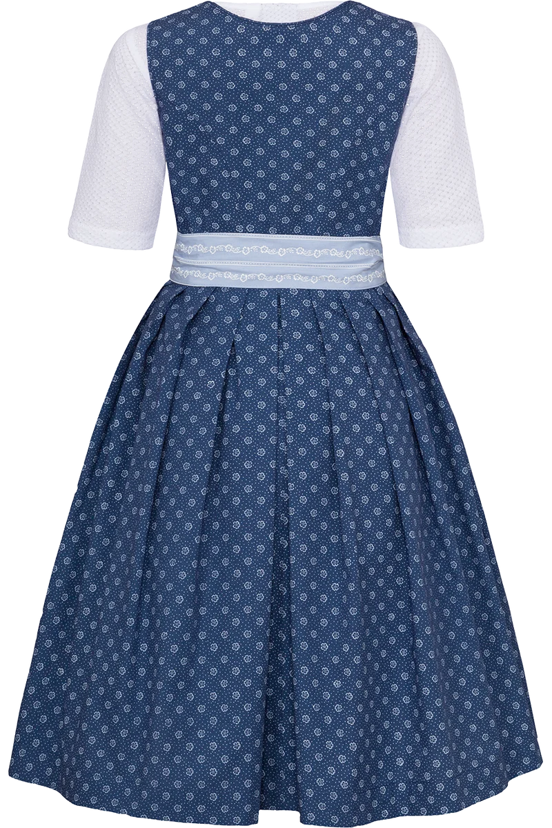 Kinderdirndl aus reiner Baumwolle - dunkelblau