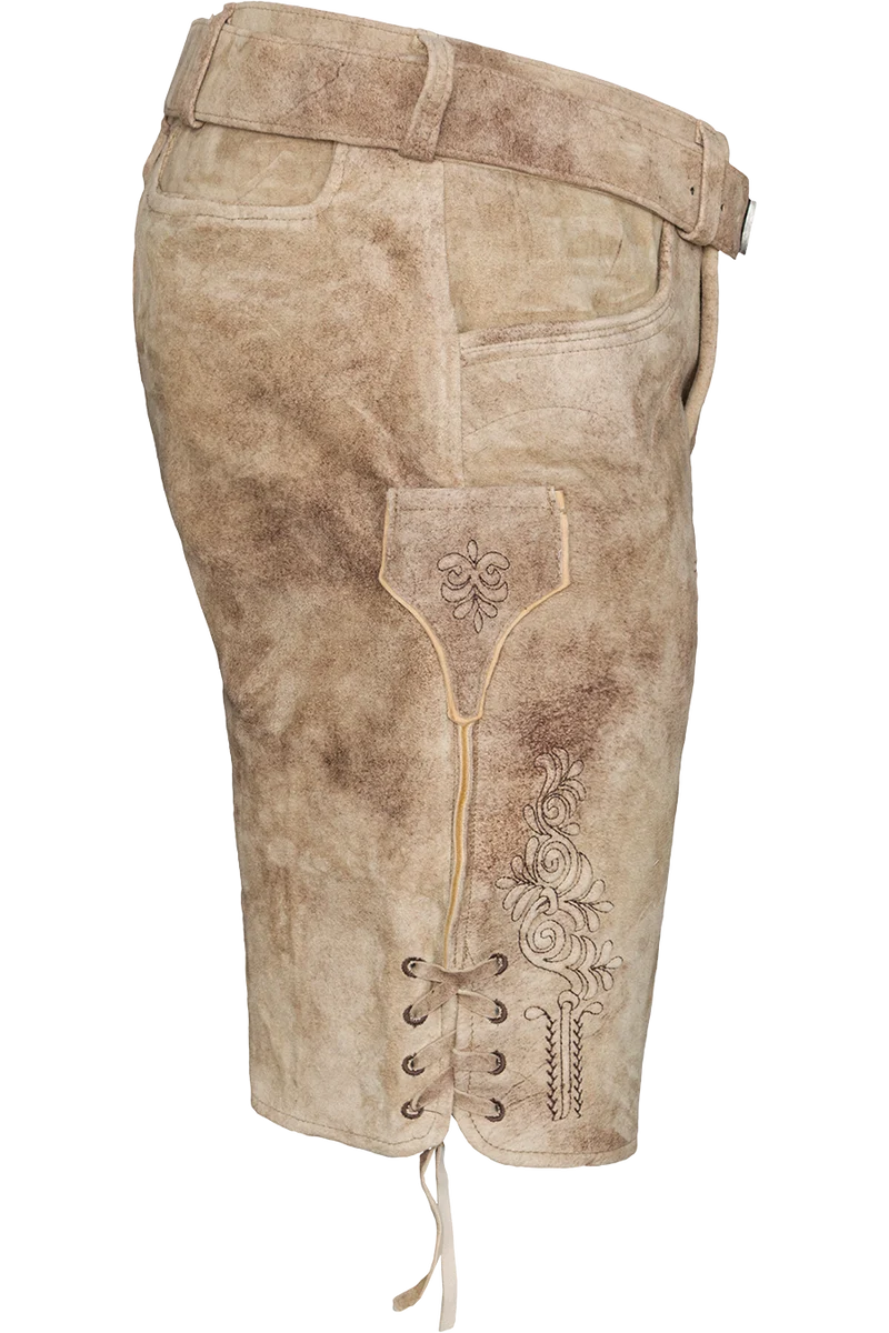 Kurze Lederhose mit Gürtel
