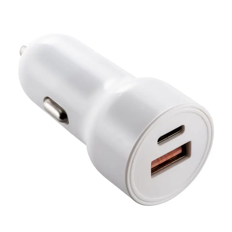 REEVES-VALLEJO USB-C & USB Kfz-Ladegerät - Schnellladefunktion, Weiß