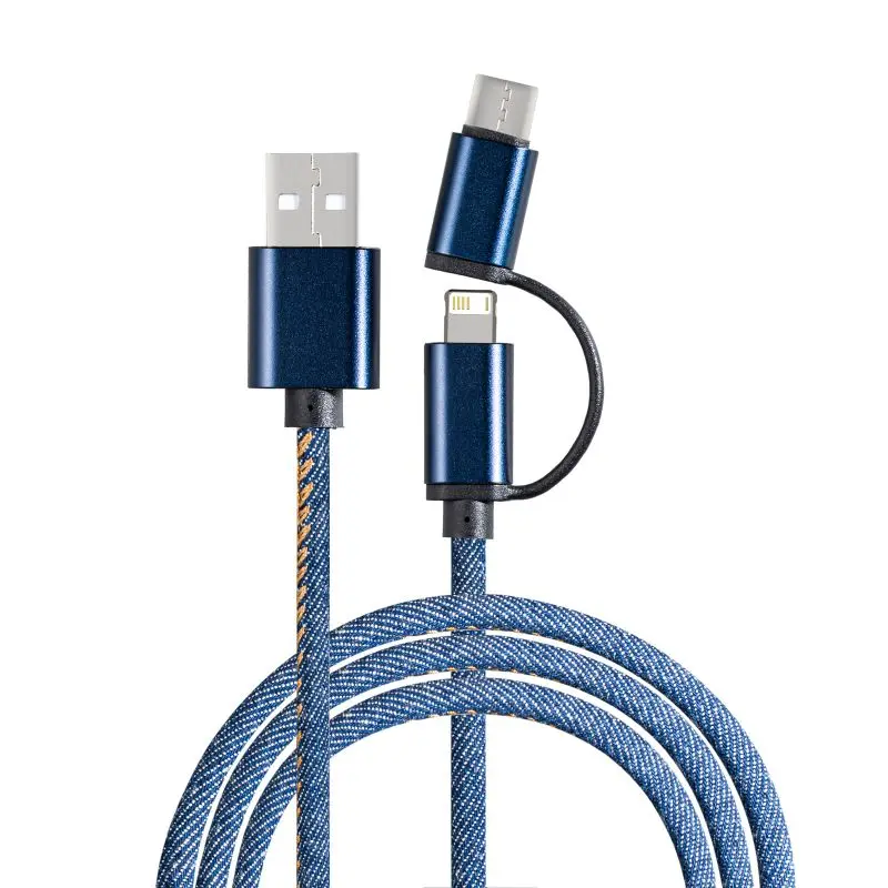 REEVES-DENIM 3-in-1 Ladekabel - Stylisch, Blau