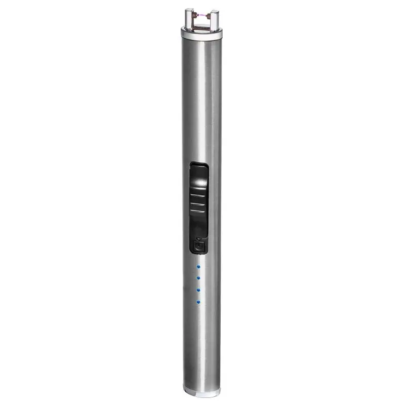 Lichtbogen-Stabfeuerzeug REEVES-BERN – Silber, Wiederaufladbar, Innovativ für Grill & Kerzen