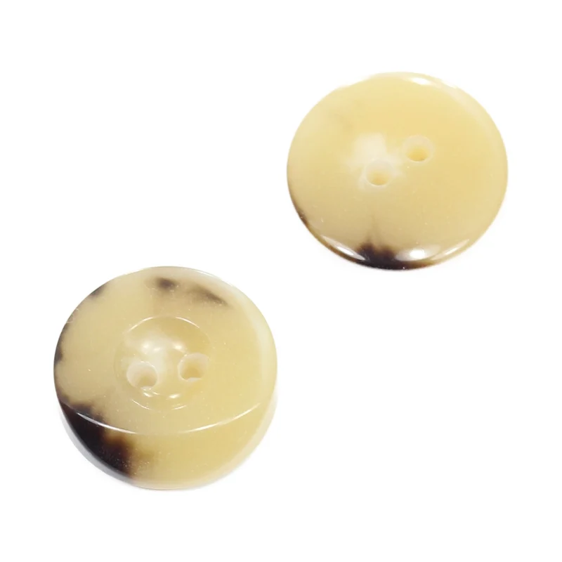 Hornimitatknopf Beige 2-Loch-Knopf – Blazer- und Sakkoknopf HI-79