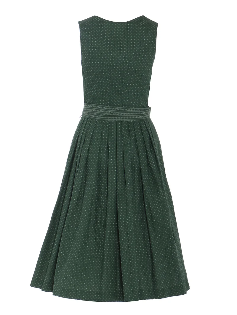 Dirndl aus Baumwolle mit Streifenschürze