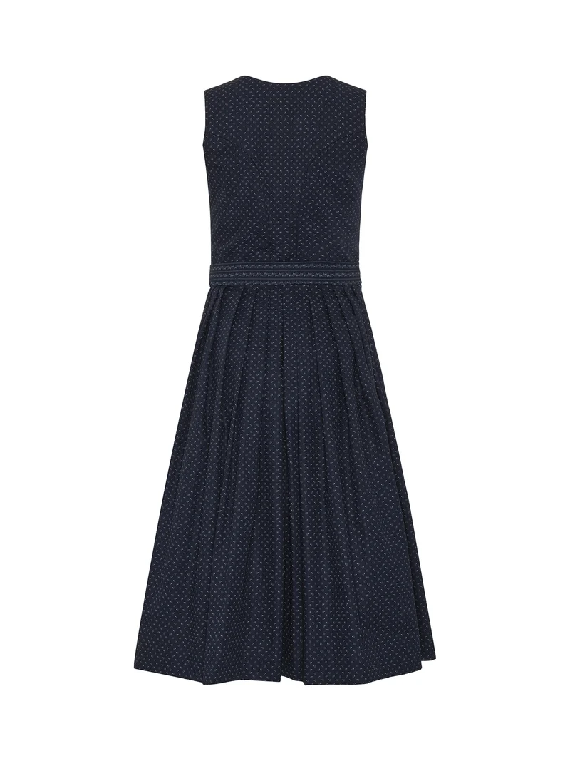 Dirndl aus Baumwolle mit Streifenschürze
