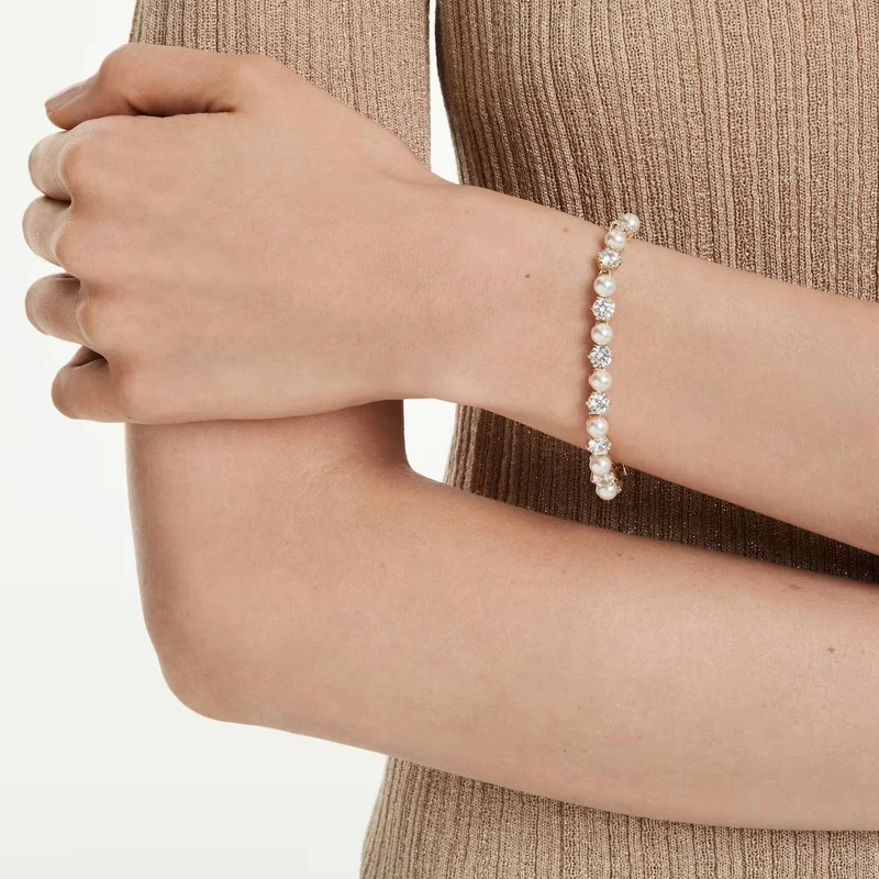 Swarovski Matrix Tennis Armband Damen Goldfarben 5742026