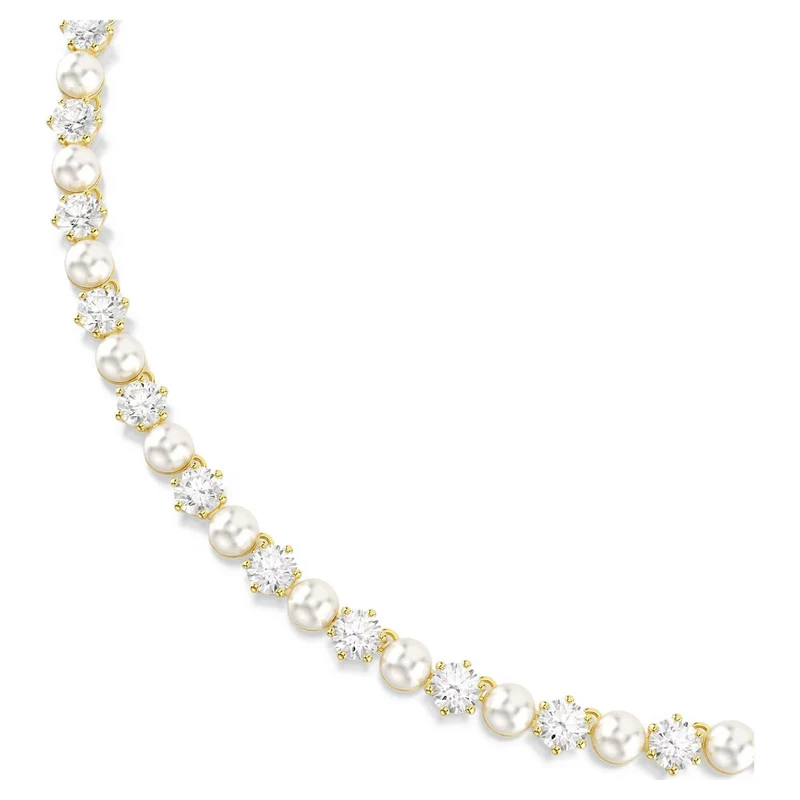 Swarovski Halskette Damen Matrix Weiß Goldfarben 5742039