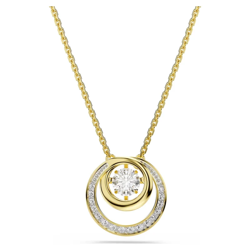 Swarovski Halskette Damen Hyperbola Weiß Goldfarben 5738248