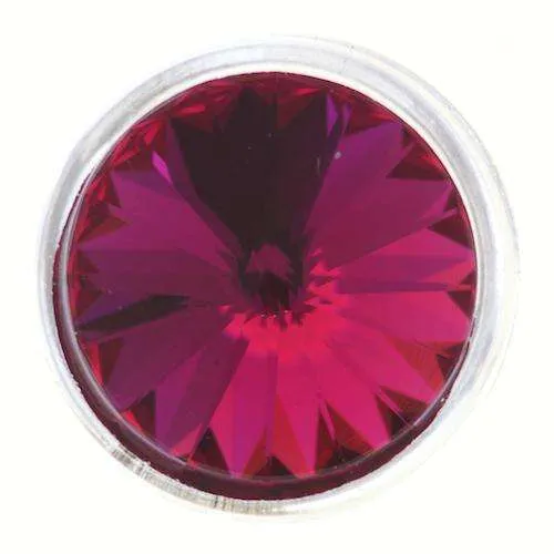 Ösenknopf Fuchsia Transparent – Kristallglasknopf STS-1770