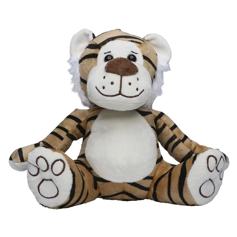 MiniFeet Tiger Lucy - Hellbraunes Kuscheltier für Kinder Realistisches Design, Weicher Plüsch