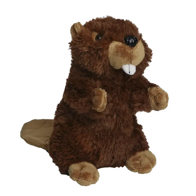 Kuschelweicher MiniFeet Biber Brian - braun - Stoffbiber, Schmusetier, Plüschtier