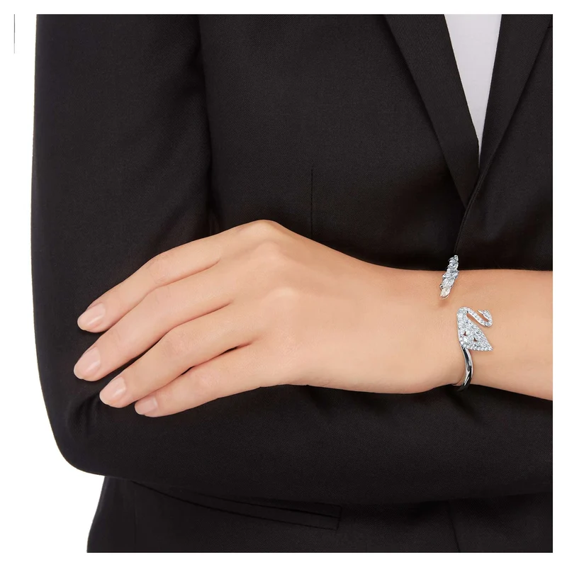 Swarovski Armreif Damen Swan Lake Weiß Silberfarben 5231330