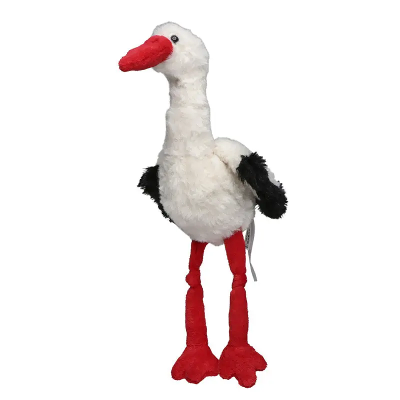 MiniFeet Storch - Weißes Plüsch-Storchen-Spielzeug für Babys Kuscheliger Storch für Kinderzimmer-Dekor