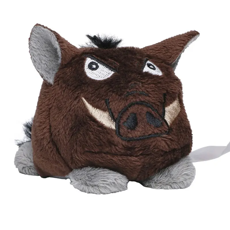 MiniFeet Wildschwein - Dunkelbraunes Plüsch-Wildschwein Kuscheliges Spielzeug für Kinder