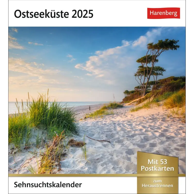 Ostseeküste Naturkalender 2024 - Sehnsucht nach Meer, Monatlicher Wandkalender