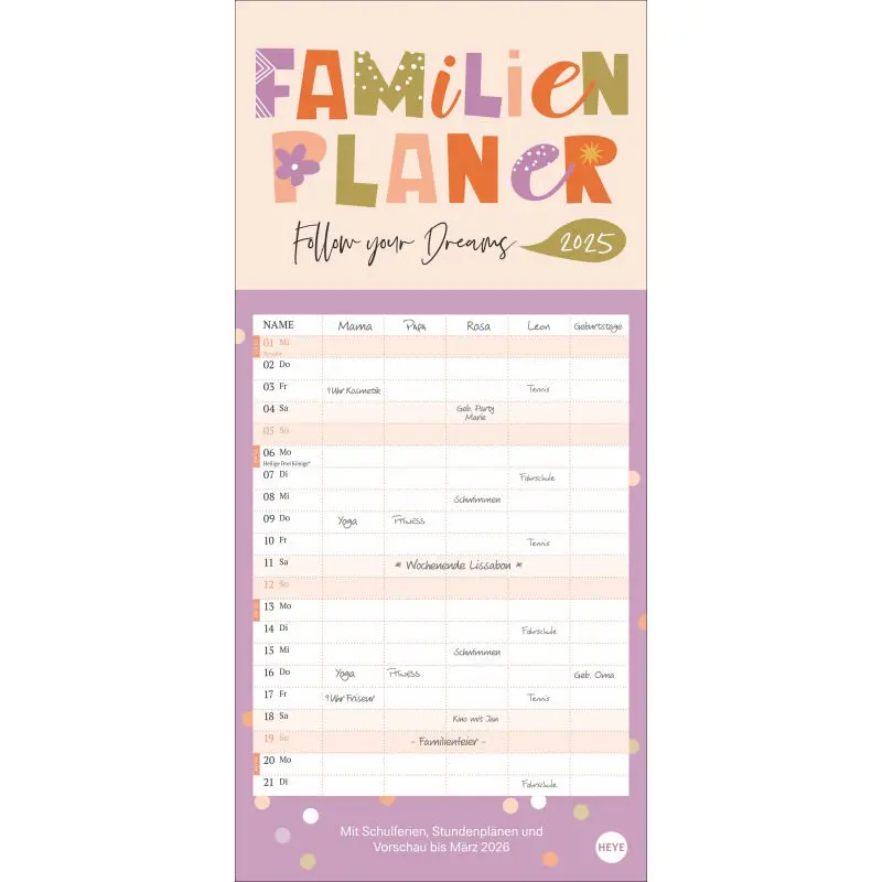 Kinderkalender & Design-Familienplaner - Kreative Organisation für Familien