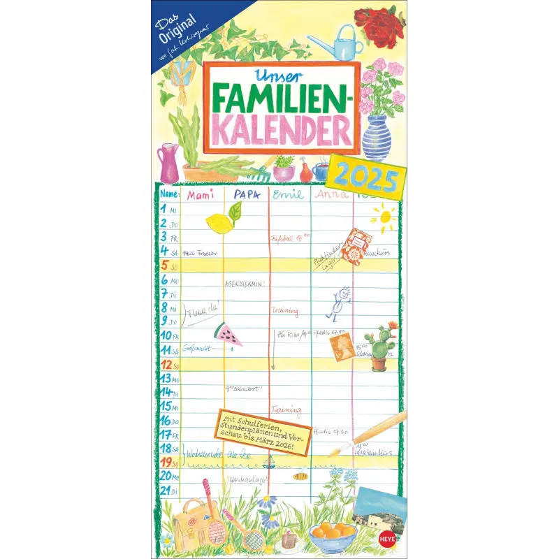 Comic & Cartoon Humor-Kalender - Kohwagner Unser Familienplaner für kreative Organisation
