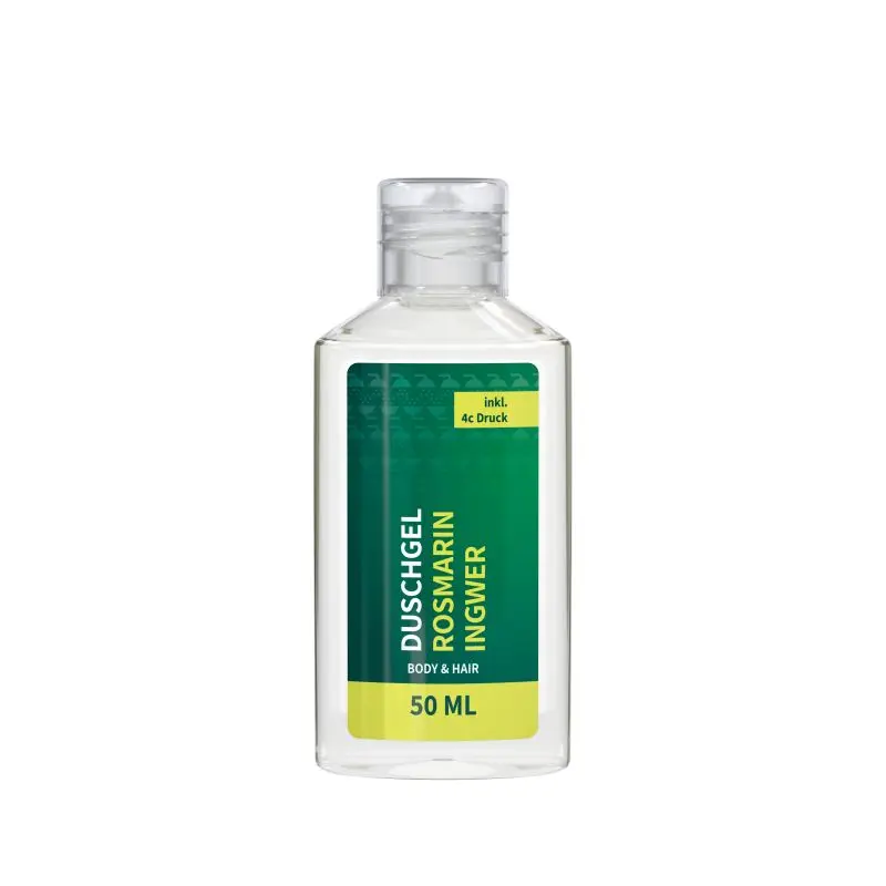 Rosmarin-Ingwer Duschgel 50ml, belebende Reinigung, Body Label