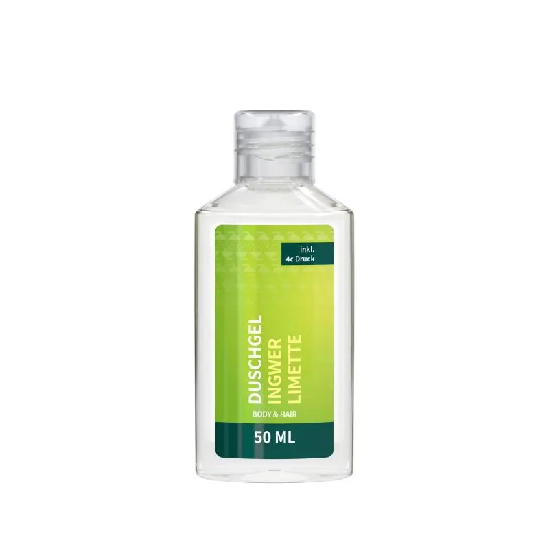 50 ml Duschgel Flasche – Ingwer-Limette Duft – Body Label