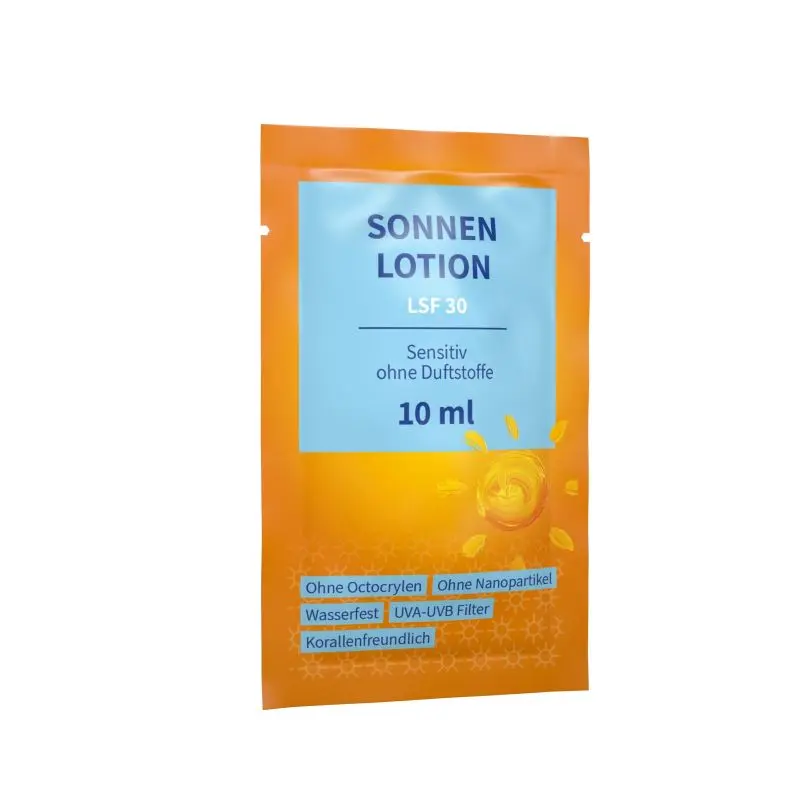 10 ml Sunscreen Lotion SPF 30 Sensitive Skin Sachet - Soft Touch Packaging