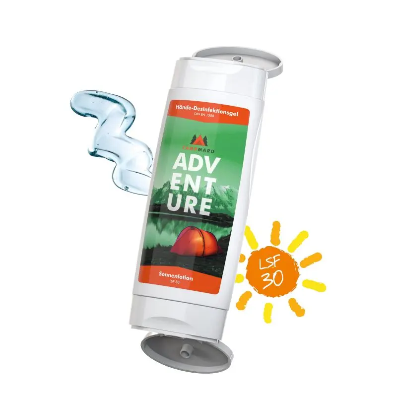 DuoPack Reiseset: Hand-Desinfektionsgel & Sonnenmilch SPF 30 – Body Label