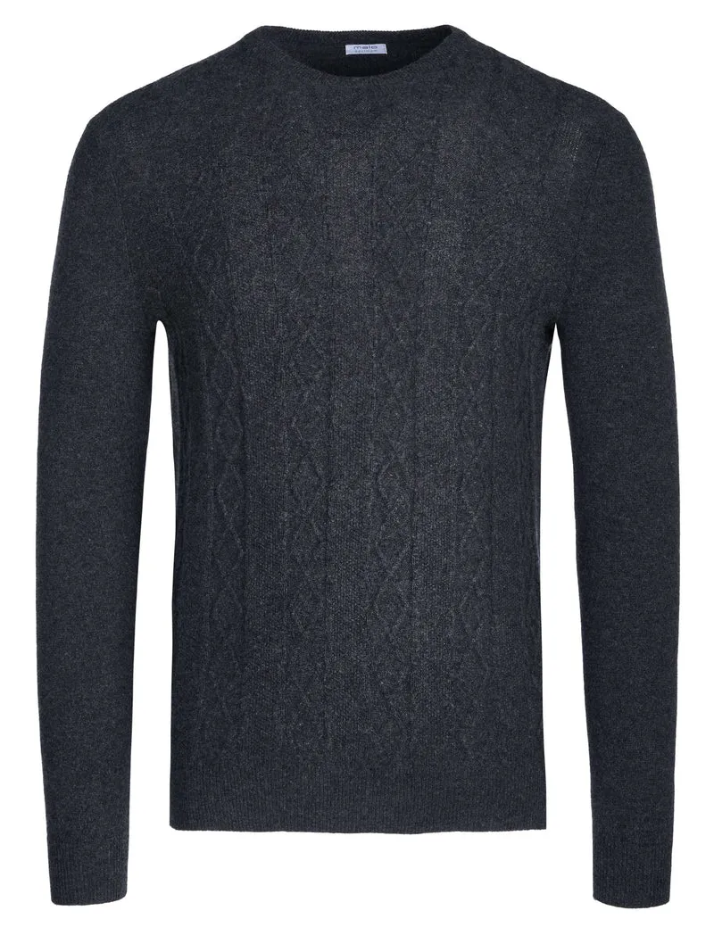 Malo Optimum Kaschmir Pullover Antrahrazit