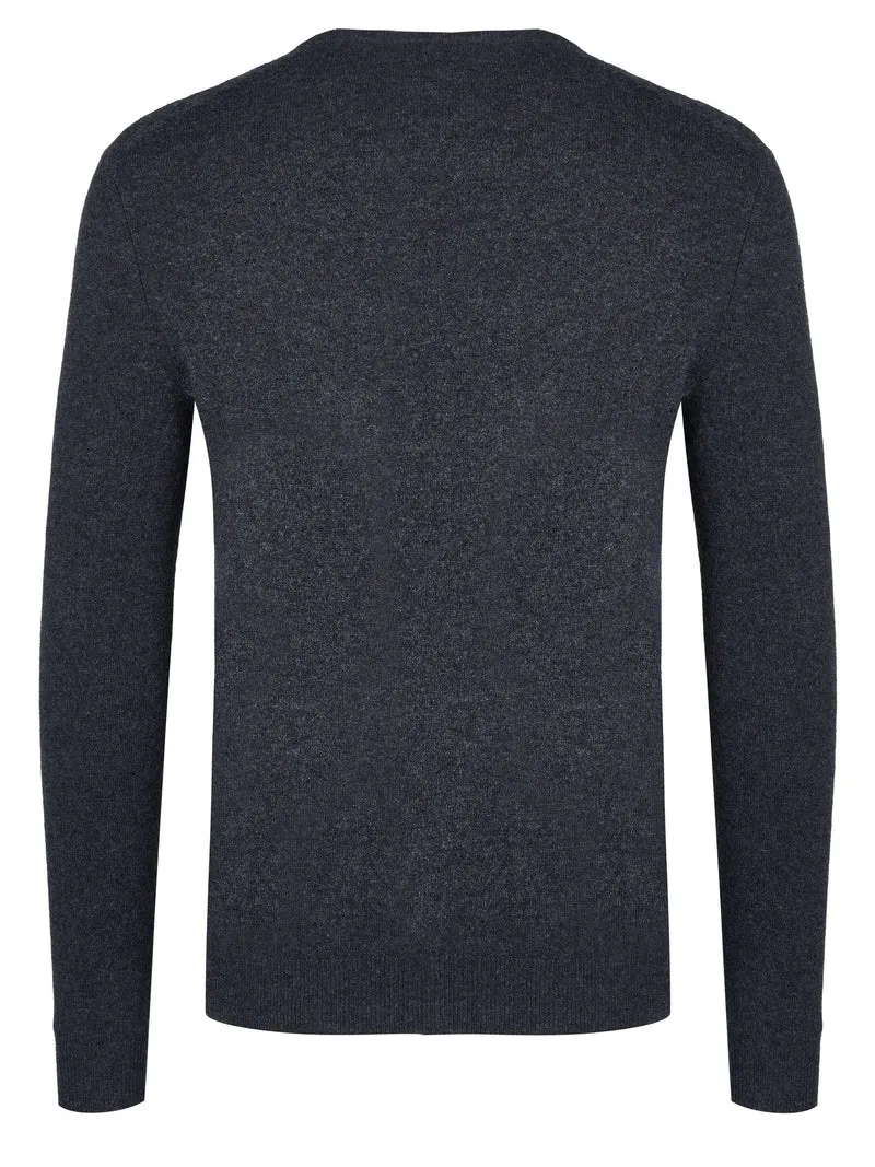 Malo Optimum Kaschmir Pullover Antrahrazit