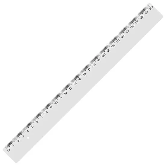 Klassisches 30 cm Lineal in Weiß – Präzise, Robust & Vielseitig