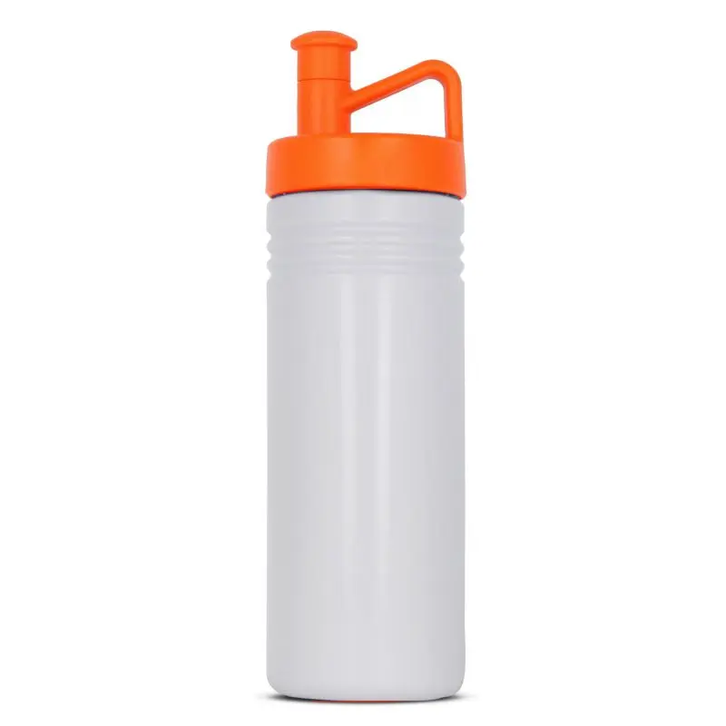 Adventure Sportflasche 500 ml, Weiß-Orange, Robust & Auffällig für Outdoor