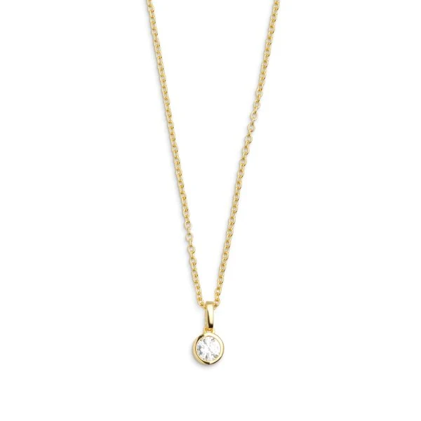 Xenox Damenkette Halskette Silver Circle Gelbgold XS7283G