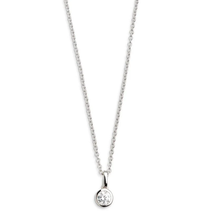 Xenox Damen Halskette mit Zirkonia Anhänger Rund XS7283