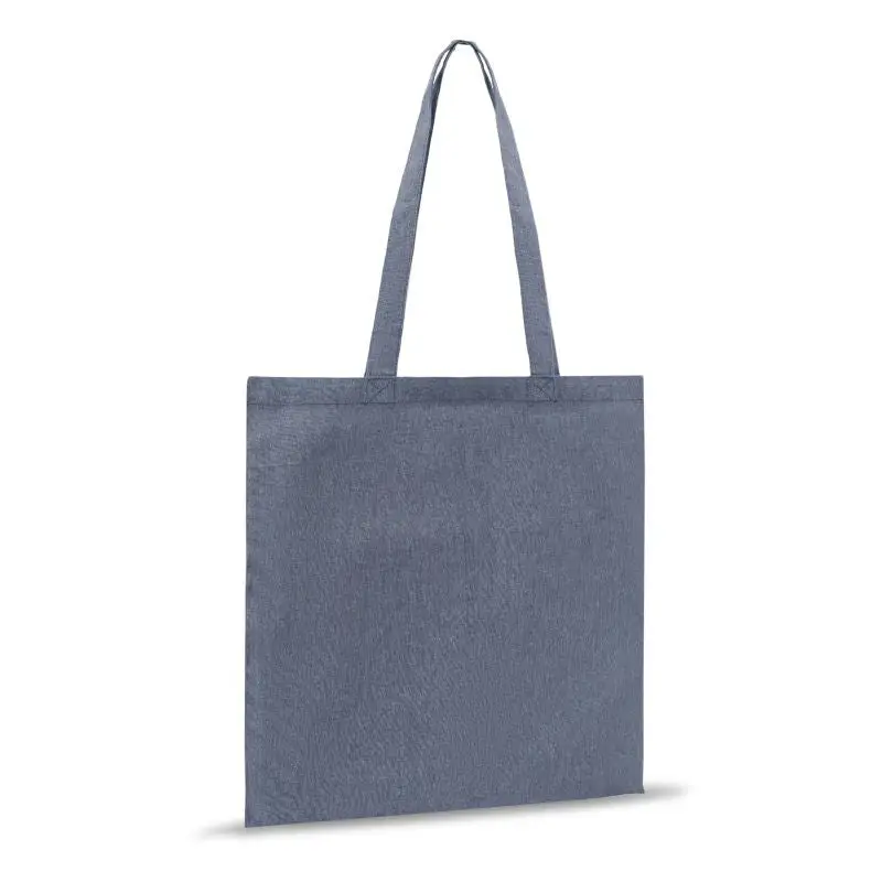 Recycelte Blaue Baumwoll-Einkaufstasche 38x42cm, Umweltbewusst & Praktisch