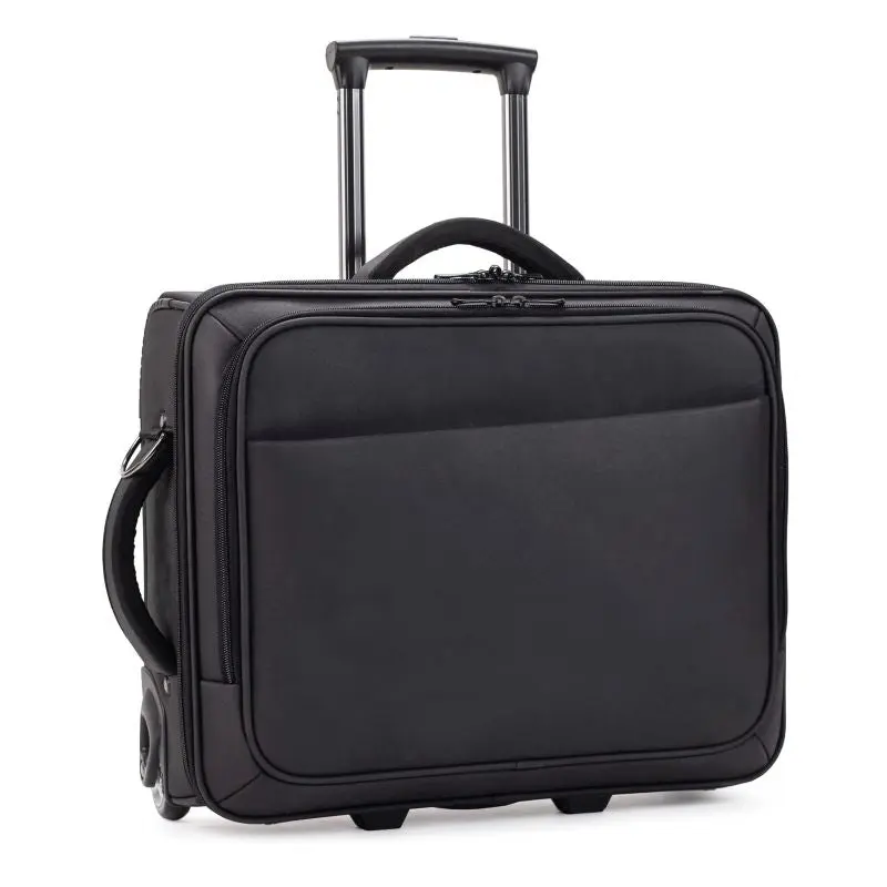 Notebook-Rolltasche - schwarz: Praktische Laptop-Tasche auf Rollen für Geschäftsreisen