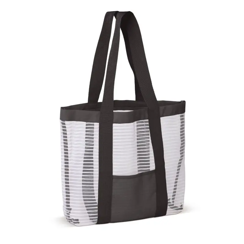 Schwarz-Weiße Strandtasche – Stilvoll & Geräumig für Sonnige Tage
