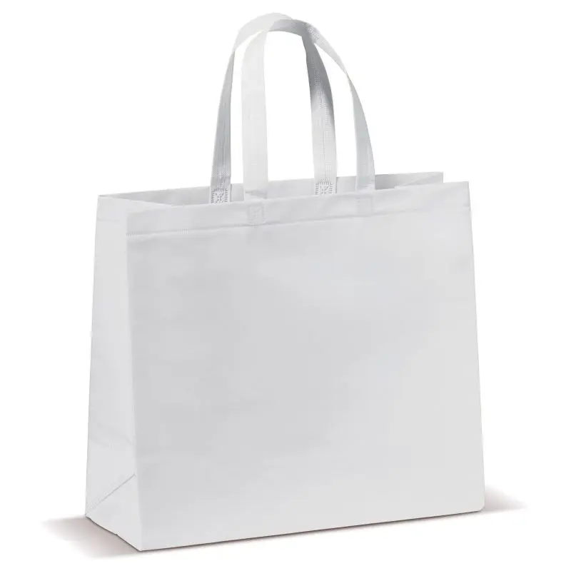 Laminierte weiße Non-Woven Tasche 105g/m² - Wasserabweisende Tragetasche, Robust und Stilvoll