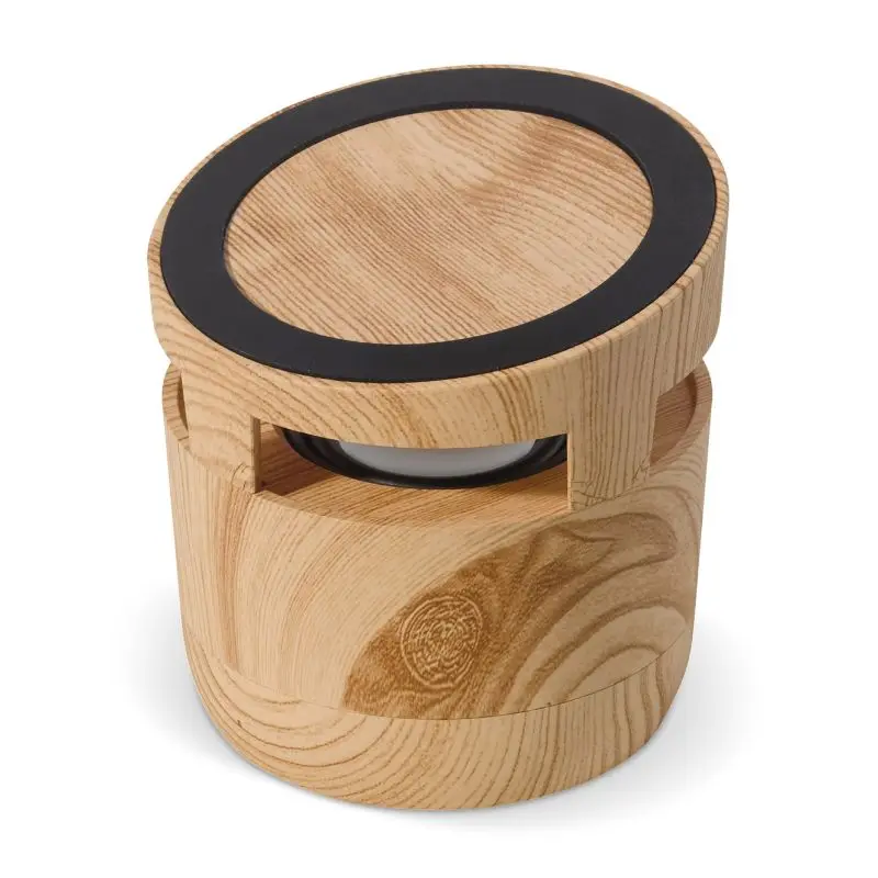 3W Speaker & 5W Wireless Charger in Heller Holzoptik