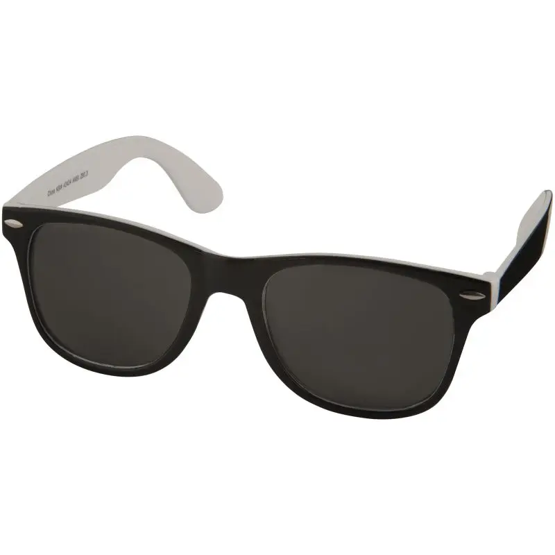 Sun Ray Zweifarbige Sonnenbrille in Weiß-Schwarz, Moderne UV-Schutzbrille