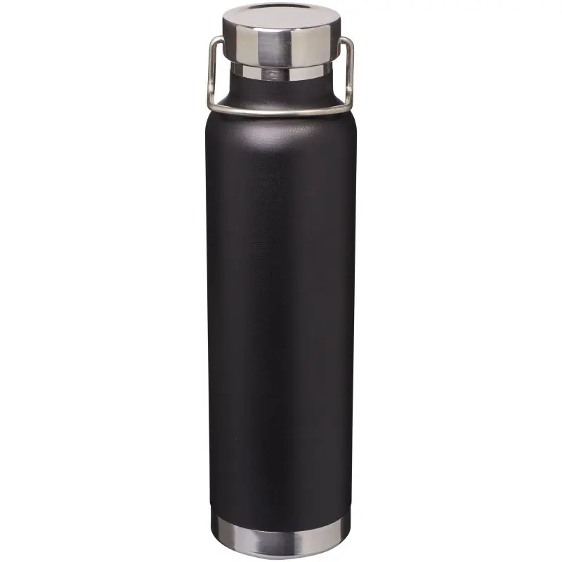 Thor 650 ml Kupfer-Vakuum Isoliersportflasche – Robuste schwarze Trinkflasche