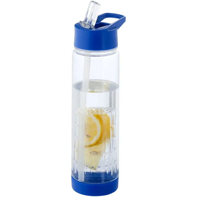 Tutti frutti Tritan™ Infuser Sportflasche 740ml - Transparent/Blau für fruchtigen Genuss