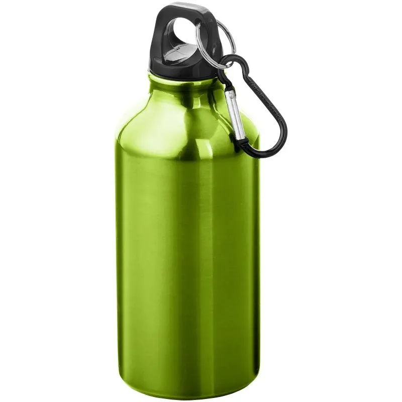 Oregon 400ml Aluminium-Trinkflasche in Apfelgrün mit Karabiner - Praktisch und stylisch