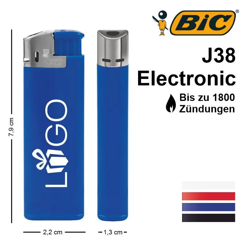 BIC J38 Electronic Feuerzeug – Elektronisch, langlebig, zuverlässig für täglichen Gebrauch