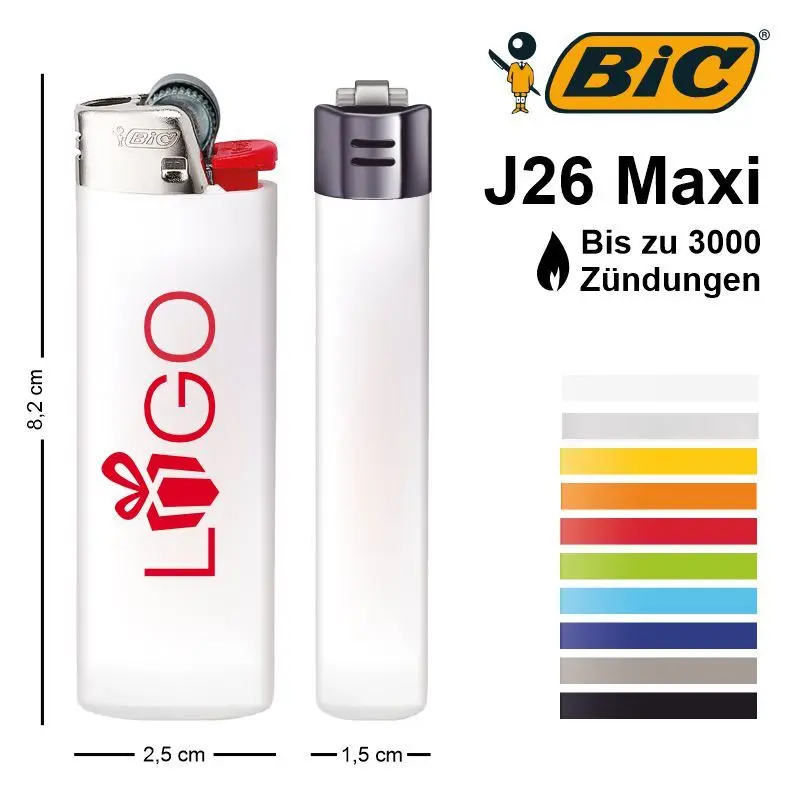 BIC J26 Maxi Feuerzeug – Groß, langlebig, zuverlässig für vielseitigen Einsatz