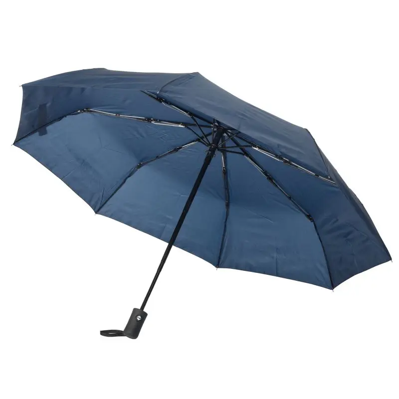 Vollautomatischer Windproof-Taschenschirm PLOPP in Marineblau - Zuverlässiger Schutz bei Wind und Regen