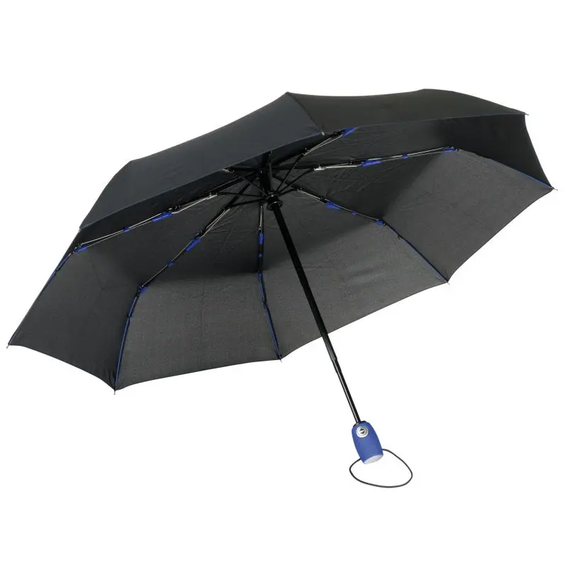Vollautomatischer Windproof-Taschenschirm STREETLIFE in Blau-Schwarz - Stilvoller Schutz bei Wind und Regen