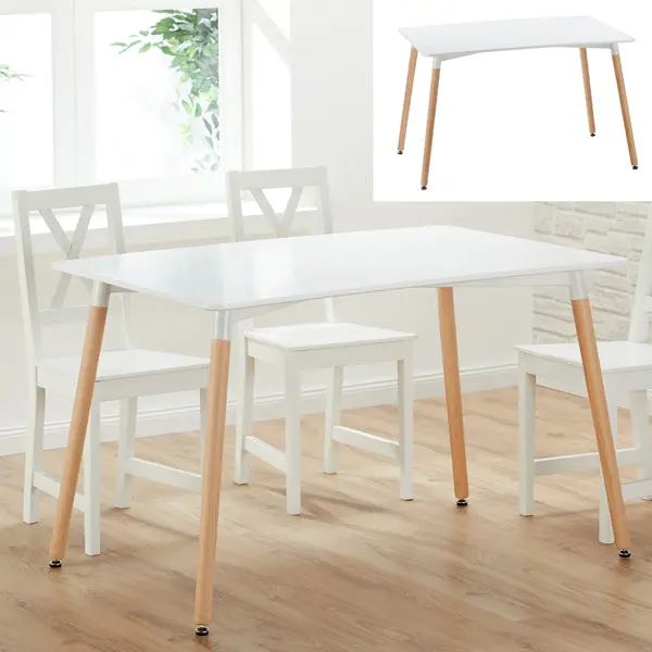 Moderner Weißer Tisch, Rechteckig, Ca. 120 x 80 cm