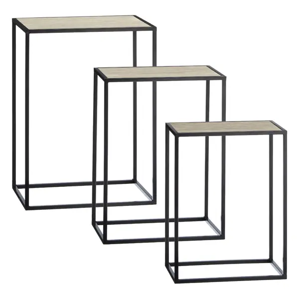 3er Set Rechteckige Beistelltische – Modernes und kompaktes Design